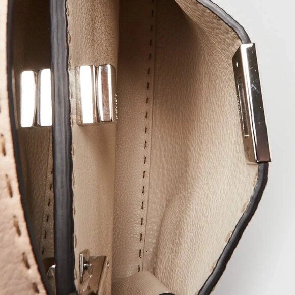 Fendi Beige Selleria Leather Peekaboo Bag 8BN302 - Picture 10 of 12